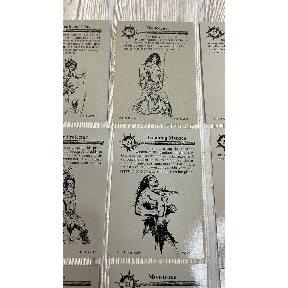 Ken Kelly Fantasy Art Trading Cards 1992 FPG Lot of 9 Cards 20-24 26-29 Dragons